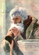 unknow artist Praying old man. oil painting on canvas